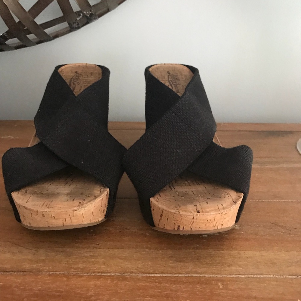 Lucky black wedges. Size 10